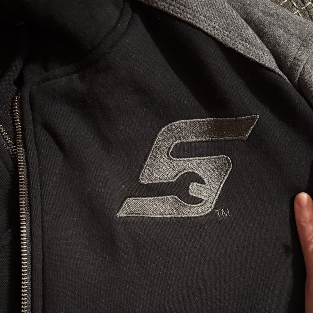 Snap Black and Gray Mens Jacket